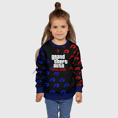 Детский свитшот NFS x GTA pattern / 3D-Синий – фото 4