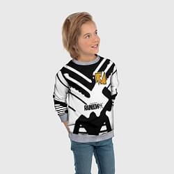 Свитшот детский Rainbow six паттерн дигл, цвет: 3D-меланж — фото 2