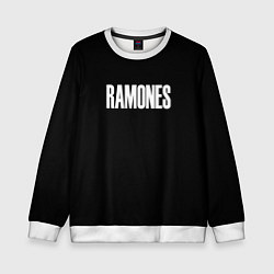 Детский свитшот Ramones white logo
