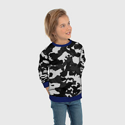 Свитшот детский Камуфляж серый, цвет: 3D-синий — фото 2