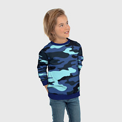Свитшот детский Камуфляж спецназа, цвет: 3D-синий — фото 2