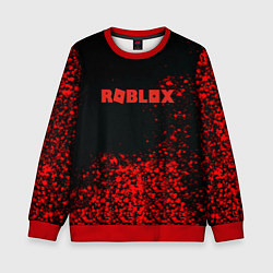 Детский свитшот Roblox красные краски