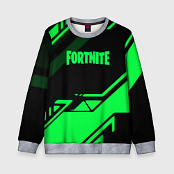 Детский свитшот Fortnite geometry green