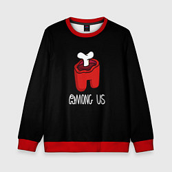 Детский свитшот Among us logo red