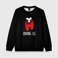 Детский свитшот Among us logo red