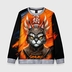 Детский свитшот Cat samurai