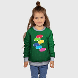Свитшот детский Фишки -игра, цвет: 3D-меланж — фото 2