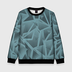 Свитшот детский Абстракция разбитое стекло, цвет: 3D-черный