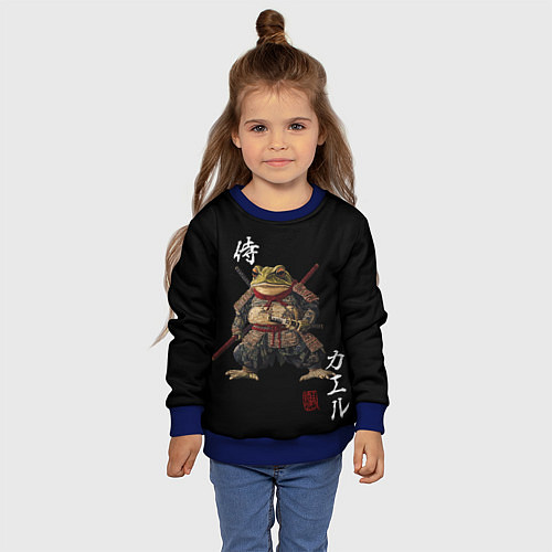 Детский свитшот Жаба войн / 3D-Синий – фото 4