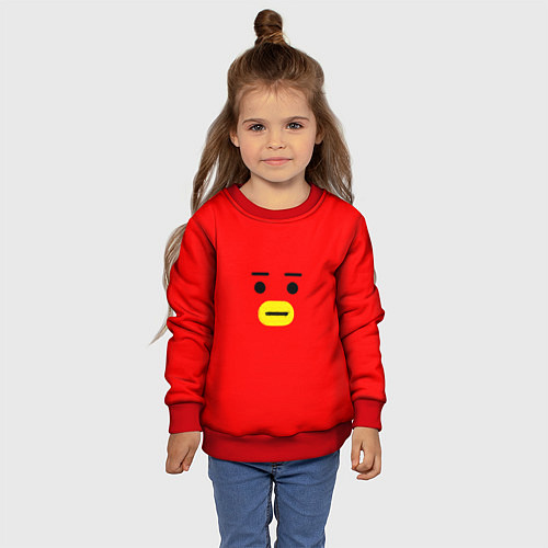Детский свитшот BT21 Tata / 3D-Красный – фото 4