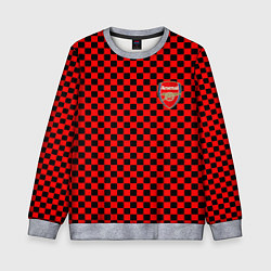 Свитшот детский Arsenal текстура клетка, цвет: 3D-меланж