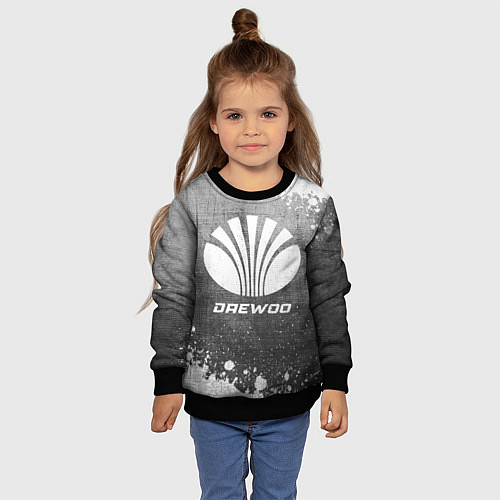 Детский свитшот Daewoo - grey gradient / 3D-Черный – фото 4