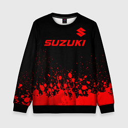 Детский свитшот Suzuki - red gradient посередине
