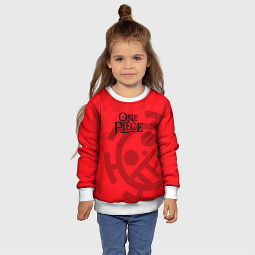 Детский свитшот One Piece Luffy Monkey D / 3D-Белый – фото 4