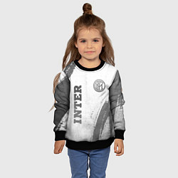 Свитшот детский Inter - white gradient вертикально, цвет: 3D-черный — фото 2