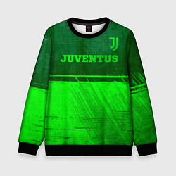 Детский свитшот Juventus - green gradient посередине