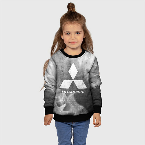 Детский свитшот Mitsubishi - grey gradient / 3D-Черный – фото 4