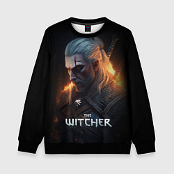 Детский свитшот The Witcher and fire