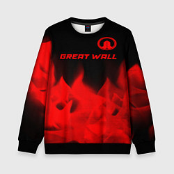 Детский свитшот Great Wall - red gradient посередине