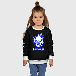 Свитшот детский Samurai logo ghost, цвет: 3D-белый — фото 2