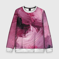 Свитшот детский Розовые краски, цвет: 3D-белый