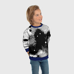 Свитшот детский Призрак застигнутый врасплох - нейроарт, цвет: 3D-синий — фото 2