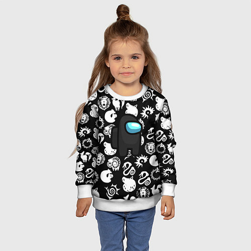 Детский свитшот Among us anime / 3D-Белый – фото 4