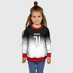 Свитшот детский Ювентус геометрия, цвет: 3D-красный — фото 2