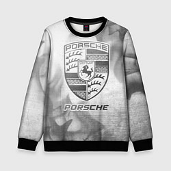 Свитшот детский Porsche - white gradient, цвет: 3D-черный