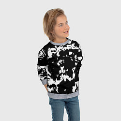 Свитшот детский Все рэперы черно белый, цвет: 3D-меланж — фото 2