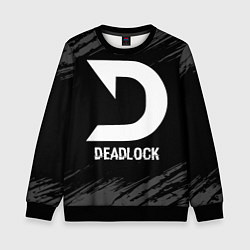 Детский свитшот Deadlock glitch на темном фоне