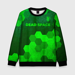 Детский свитшот Dead Space - green gradient посередине