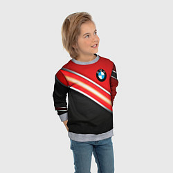 Свитшот детский BMW geometry steel, цвет: 3D-меланж — фото 2