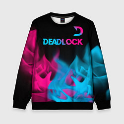 Детский свитшот Deadlock - neon gradient посередине