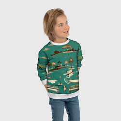 Свитшот детский Осенний городской парк, цвет: 3D-белый — фото 2