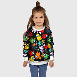 Свитшот детский Персонажи игры Амонгас, цвет: 3D-белый — фото 2