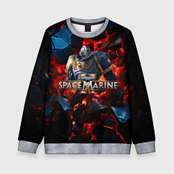 Детский свитшот Warhammer 40000 space marine 2 ультрамарин в броне