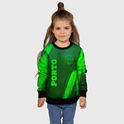 Свитшот детский Porto - green gradient вертикально, цвет: 3D-черный — фото 2