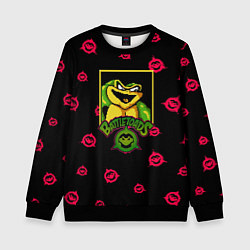 Детский свитшот Боевые жабы паттерн