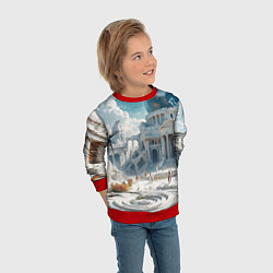 Свитшот детский Фантастическая античность, цвет: 3D-красный — фото 2