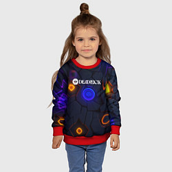 Свитшот детский Deadlock logo текстурные плиты, цвет: 3D-красный — фото 2