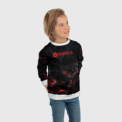 Свитшот детский Deadlock logo red texture, цвет: 3D-белый — фото 2