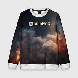 Свитшот детский Deadlock лого и туман, цвет: 3D-белый