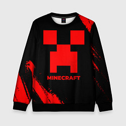 Детский свитшот Minecraft - red gradient