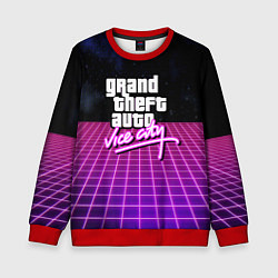 Свитшот детский GTA retro wave, цвет: 3D-красный