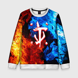 Свитшот детский Doom битва огней, цвет: 3D-белый