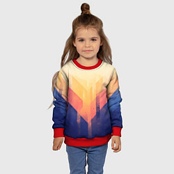 Свитшот детский Abstract art - geometric shapes, цвет: 3D-красный — фото 2