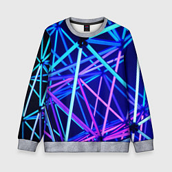 Свитшот детский Неоновая текстура геометрия, цвет: 3D-меланж