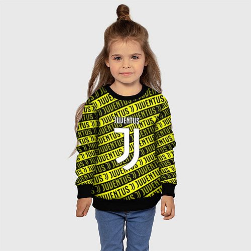 Детский свитшот Juventus pattern fc / 3D-Черный – фото 4