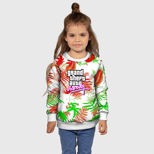 Детский свитшот GTA tropicano steel / 3D-Белый – фото 4